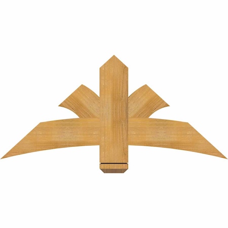 Ekena Millwork Davenport Rough Sawn Timber Gable Bracket, Western Red Cedar, 48"W x 22"H x 2"D x 6"F, 11/12 Pitch GBW048X22X0206DAV00RWR